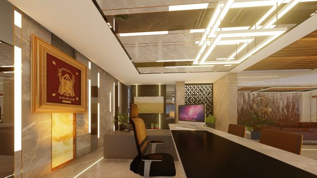 Indian Contemporary Office Chamber